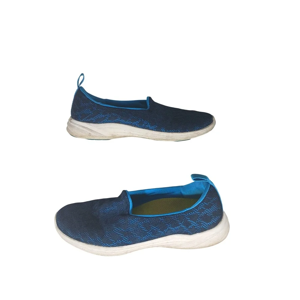 Vionic Hydra Slip On Sneakers 6 Navy‎ Blue Mesh Orthotic Walking Shoes ASR1288
